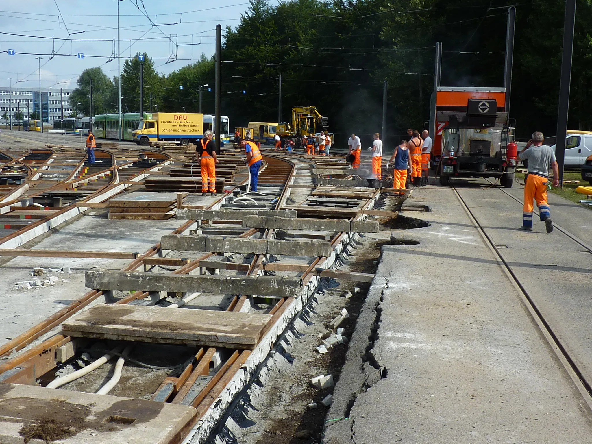 Bauarbeiten an Gleisen